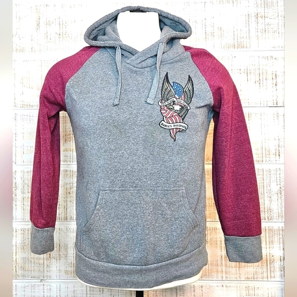 Harley-Davidson Womens‎ Freedom Of Expression Eagle hoody large - Picture 1 of 7